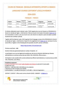 COURS DE LANGUES 2024-25